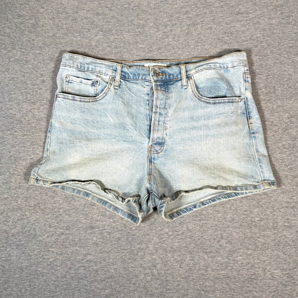 Jessica Simpson Hug Me Light Wash Denim Shorts Womens 31 High Rise Blue